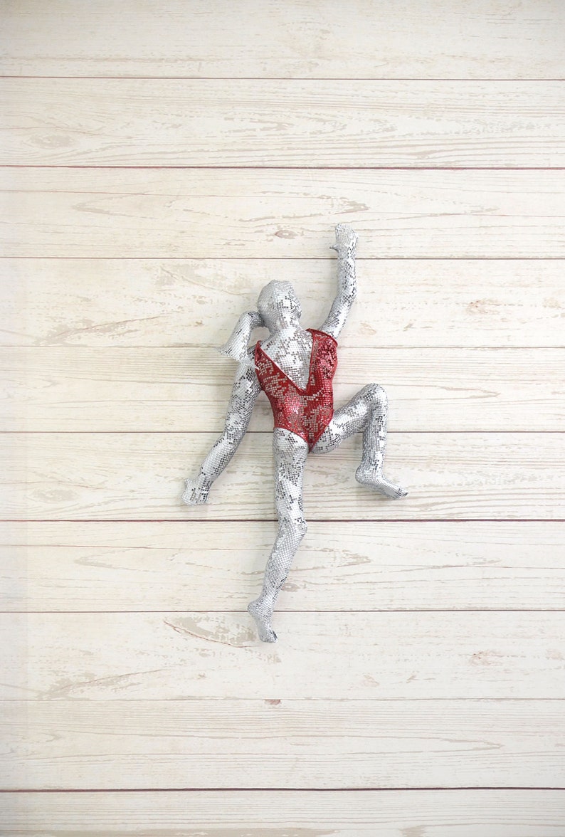 Climbing Woman Figure Metal Wall Art Rock Climber Gift Etsy