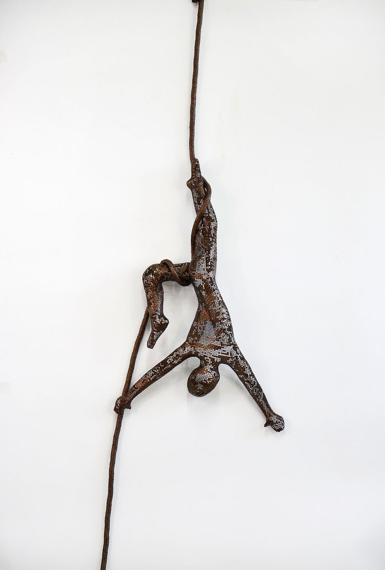 Acrobat Sculpture, Male Sculpture, Wire Mesh Sculpture, Metal Sculpture ...