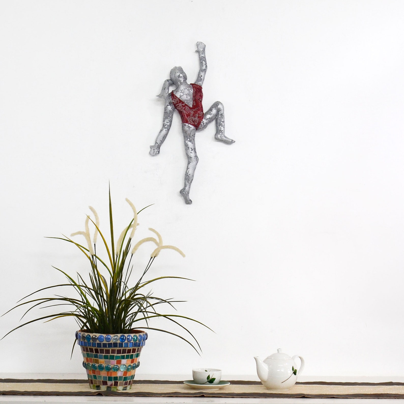 Climbing Woman Figure Metal Wall Art Rock Climber Gift Etsy