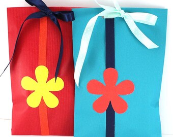 teal paper gift bags
