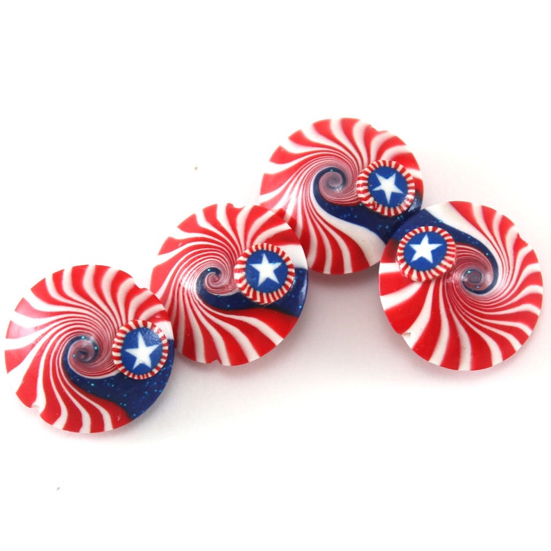 Flag bracelet beads polymer clay craft jewelry beads USA beads Etsy