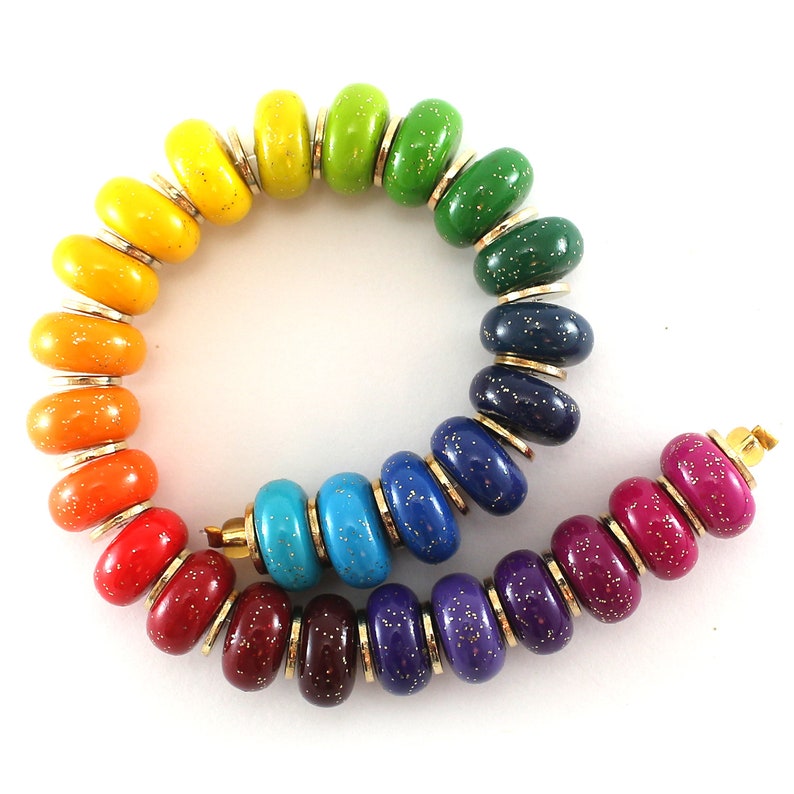 Colorful Elegant Ombre Beads Polymer Clay Beads Unique Etsy