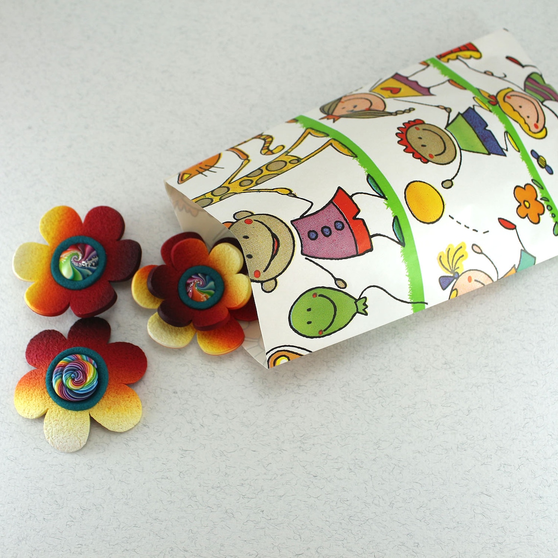 Handmade sweets paper bags birthday candy bags kids colorful Etsy