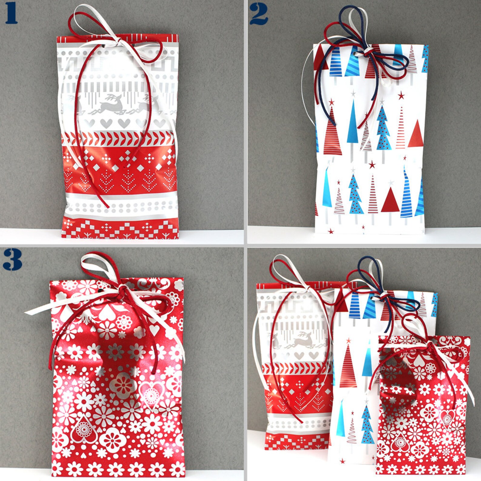 Handmade Christmas Paper Treat Bags Jewelry Bags Colorful - Etsy