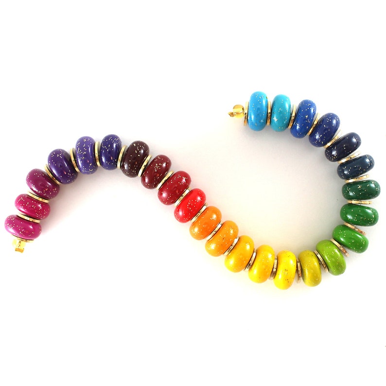 Colorful Elegant Ombre Beads Polymer Clay Beads Unique Etsy