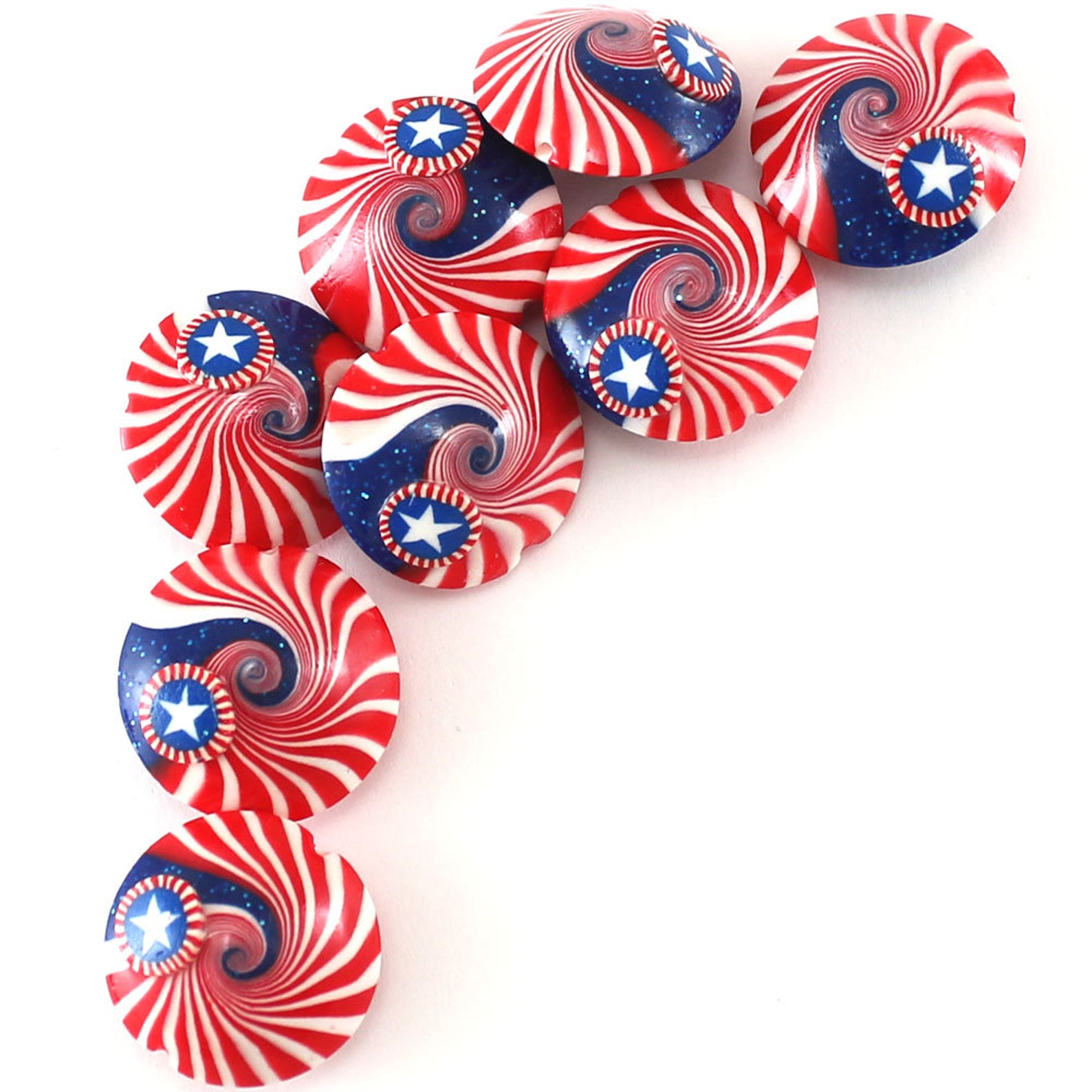 Flag Bracelet Beads Polymer Clay Craft Jewelry Beads USA Beads Etsy