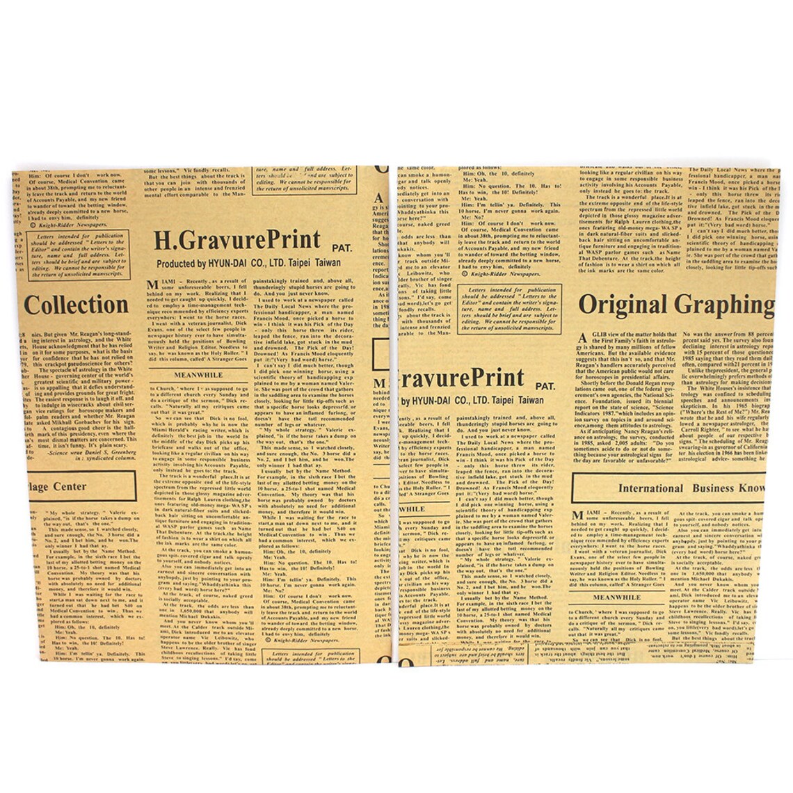 Vintage Style Paper Bags Newspaper Print Bags XL Gift Bags Etsy