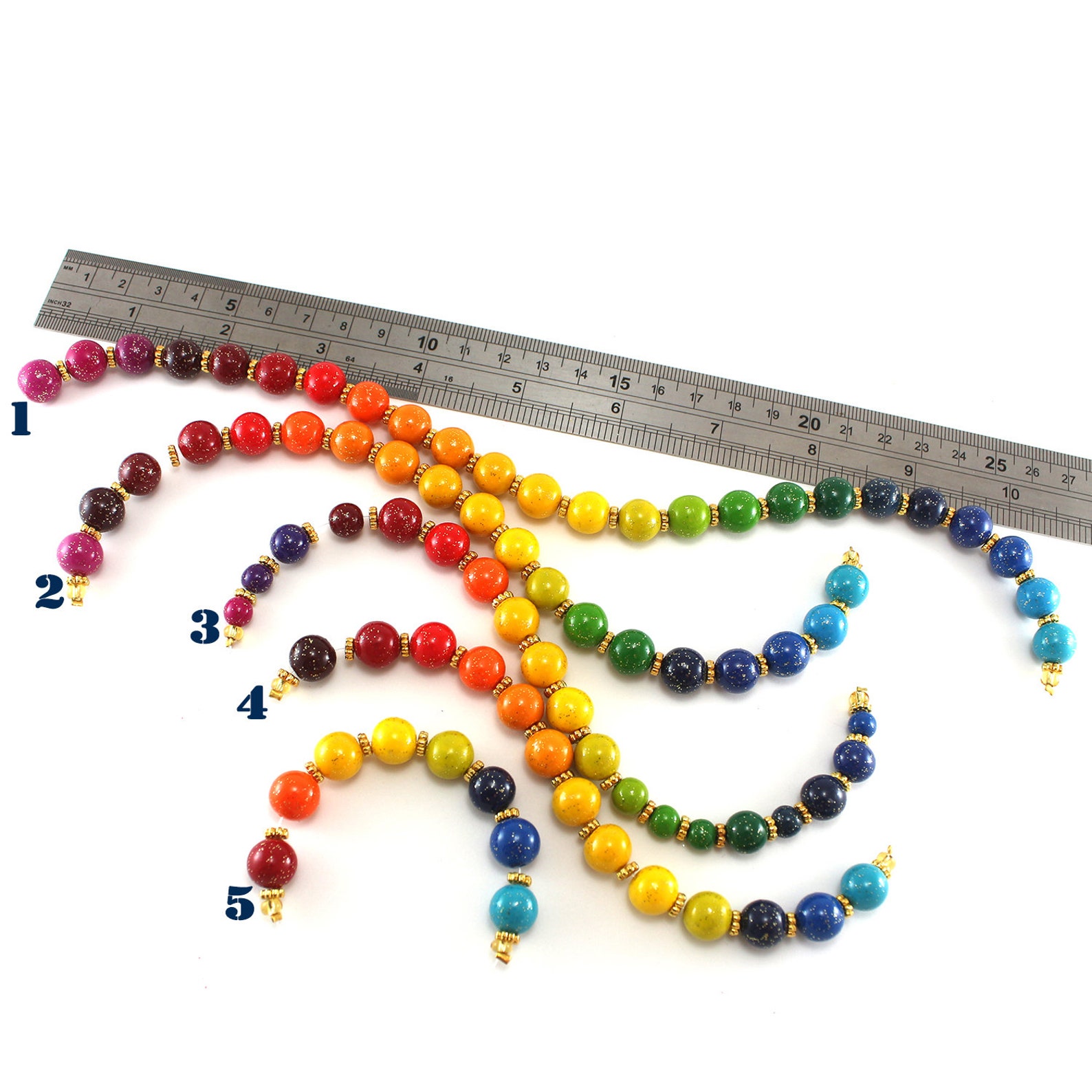 Colorful Elegant Ombre Beads Polymer Clay Beads Unique Etsy