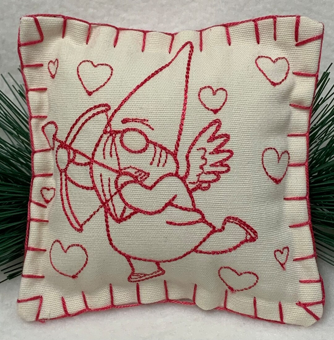 Gnome Pillow for Valentine's Day, Gnome Cupid Bowl Filler, Pillow Tuck
