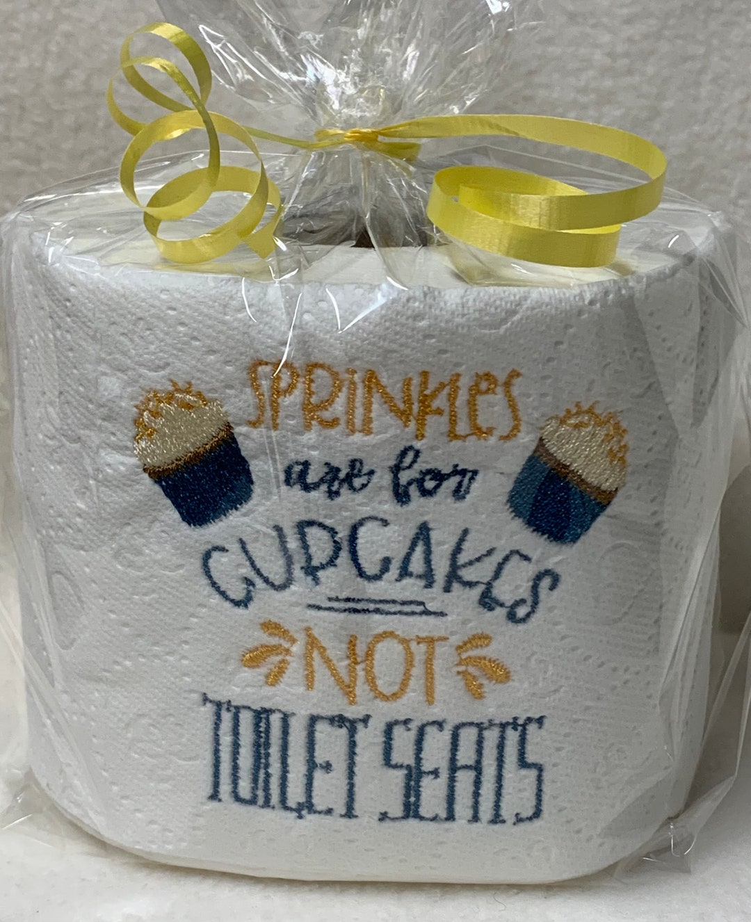 Embroidered Toilet Roll Funny Toilet Paper Roll Bathroom Etsy