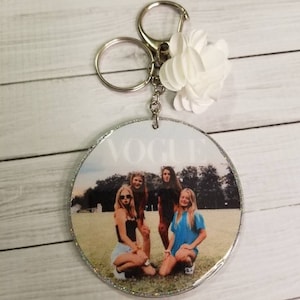 Custom photo keychain, photo keychain,  picture keychain, photo bag tag, custom bag tag, personalized keychain, personalized bagtag,
