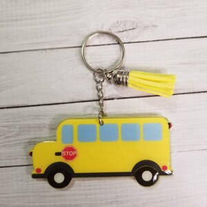 Schulbus-Abzeichen-Rolle/Lehrer-ID-Halter/Schulbus-Abzeichenhalter/Lehrergeschenk/Schulbus-Schlüsselanhänger/Lehrer-Schlüsselanhänger