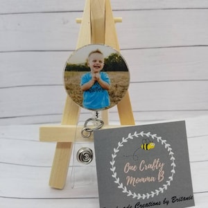 Custom photo badge reel, picture badge reel, nurse badge reel, ID holder, retractable badge reel, photo ID holder, interchangeable badge ree
