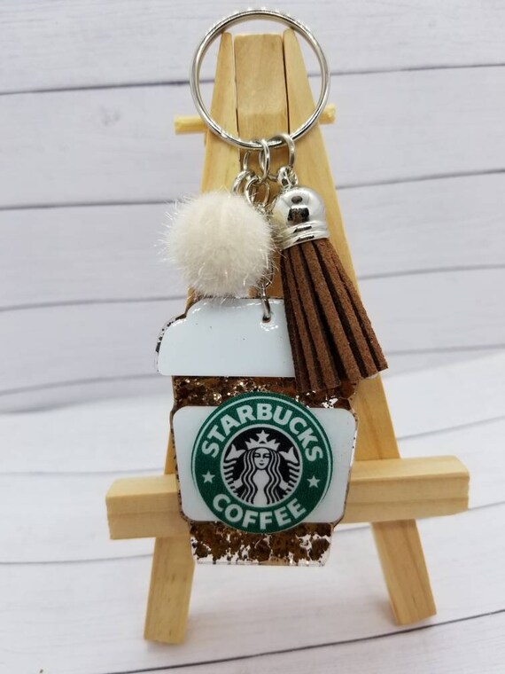 Coffee Keychain/Coffee Badge Reel/Starbucks Inspired Badge /Starbuck Inspired Keychain/Nurse Badge reel/RN Badge Holder/Retractable Badge