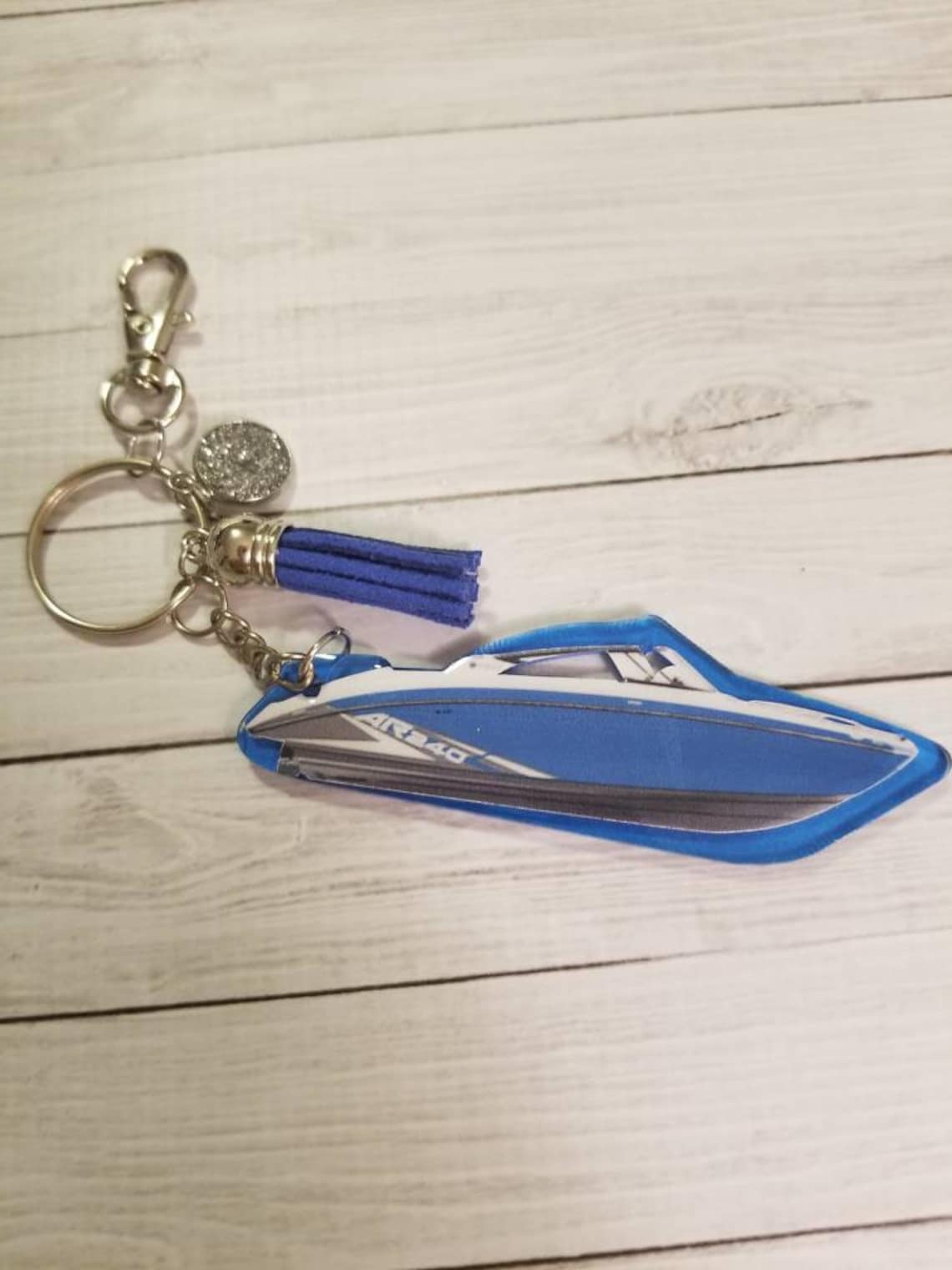 Custom boat keychain/ski boat keychain/yamaha Etsy
