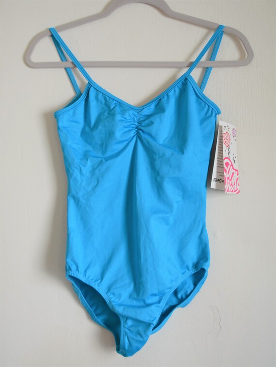 NOS NWT Vintage Turquoise Blue Nylon Spandex Leota