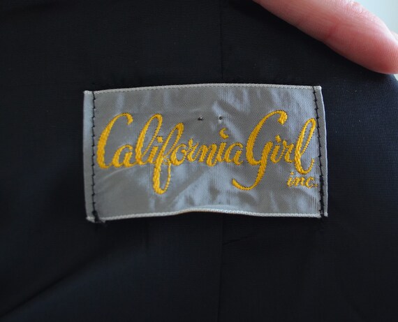 1950s "California Girl Inc" Wool Knit Hourglass D… - image 6