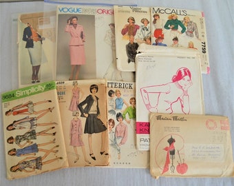 Lot of 28 Vintage Patterns 1950s-1980s Lingerie, Vogue, Swimwear, Sportwear