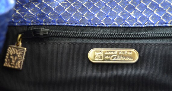 Vintage Blue Anne Klein Calderon Blue Handbag Shoulder 