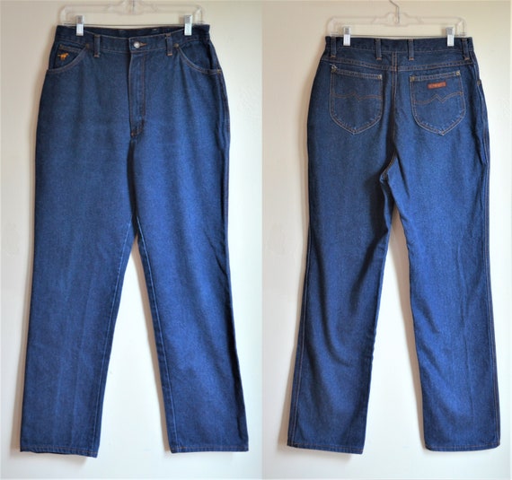 Vintage 1970s Wrangler Womens Denim Blue Jeans Hig