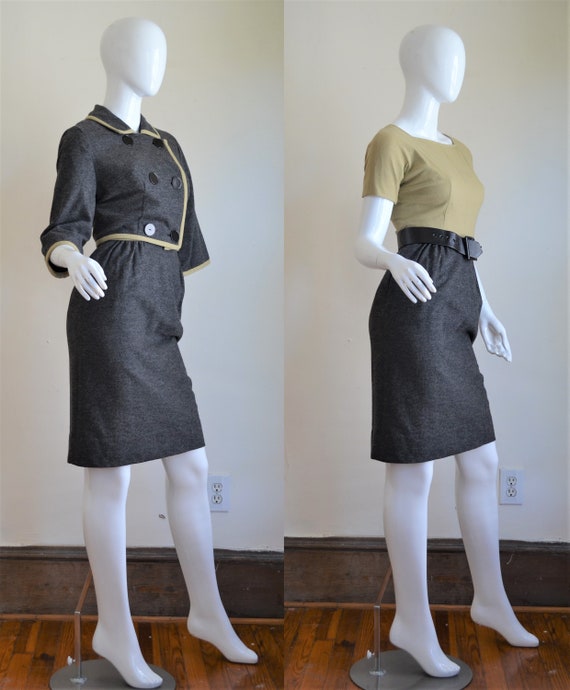 1950s "California Girl Inc" Wool Knit Hourglass D… - image 2