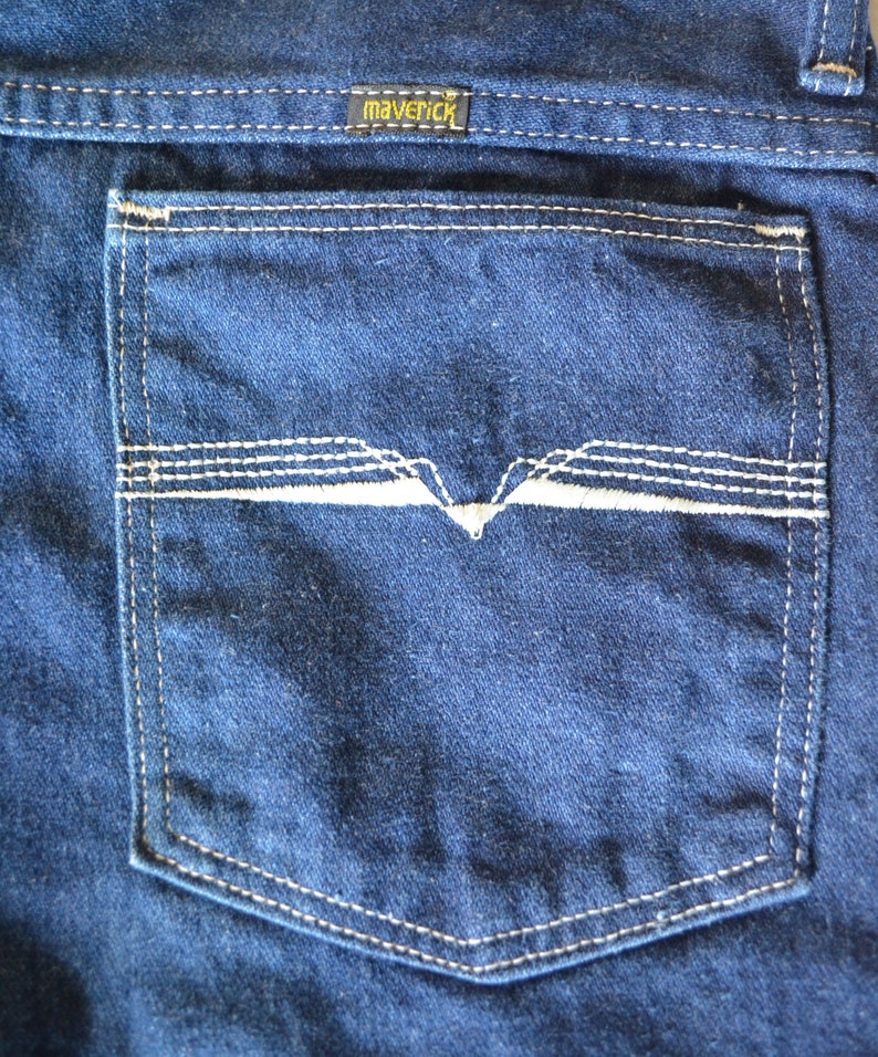 Vintage Maverick Blue Jeans Denim Straight Leg Waist 32 Inseam 30