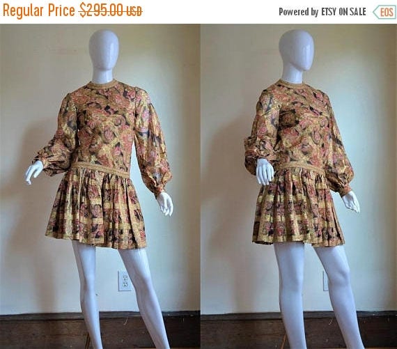 Chester Weinberg 1960s Stunning Metallic Chiffon &