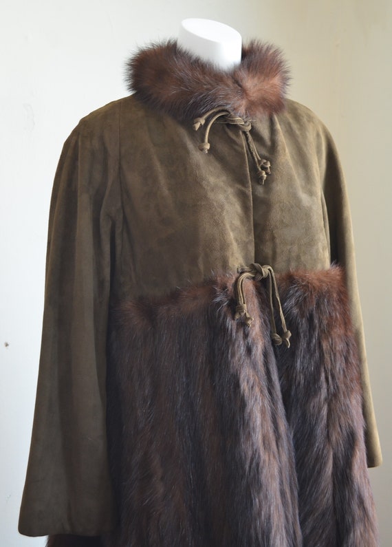 Stunning Bonnie Cashin Sills Fur & Suede Coat "Sil