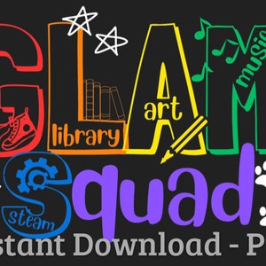GLAMSquad Specials Teachers TShirt Design RAINBOW - Instant Download (with STEAM)