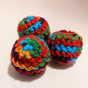 Set of 3 Rainbow Jingling Cat Toys