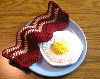 Eggs &#39;n Bacon Combo - Stuffing free novelty dog toys
