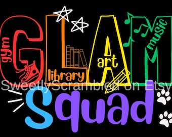 GLAMSquad Specials Teachers (without STEAM) TShirt Design RAINBOW - Instant Download