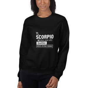 Astrology Shirt Scorpio | Horoscope Sweatshirt | Scorpio Astrology Gift | Scorpio Crewneck Sweatshirt | November Birthday Shirt