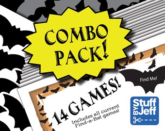 Halloween Party Game - 14 Find-A-Bat Versions! - Kids - Adults - Teens