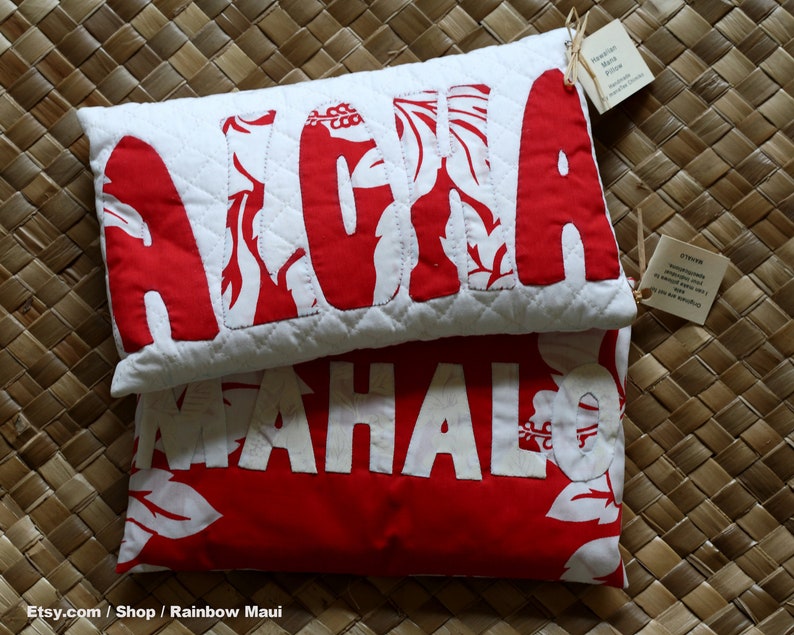 Hawaiian Language Pillow ALOHA Decoration Pillow Small Etsy