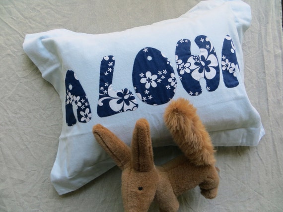 Aloha Applique Baby Pillow Aloha Pillow Hawaiian Quilt Etsy