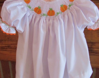 smocked thanksgiving baby girl