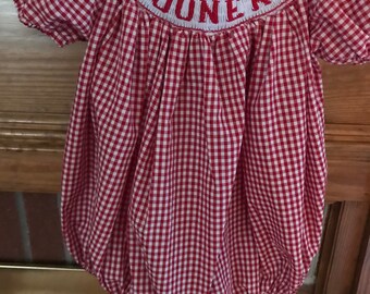 Oklahoma Sooners.  Romper for Boys.  Bbble for boys and girls.  Oklahoma Sooners romper or bubble.  Girls bubble