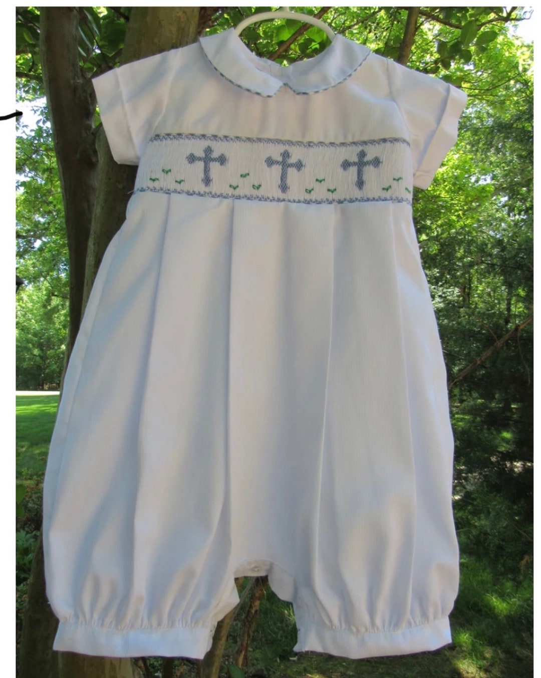 White Knit Boys Cross Bubble