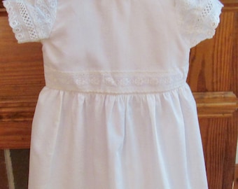 Special occasion white dress with embroidered lace.  Christening, communion, portraits or and more.