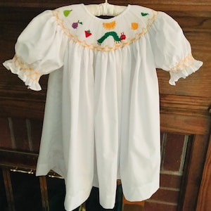 Hungry caterpillar!   Caterpillar dress.