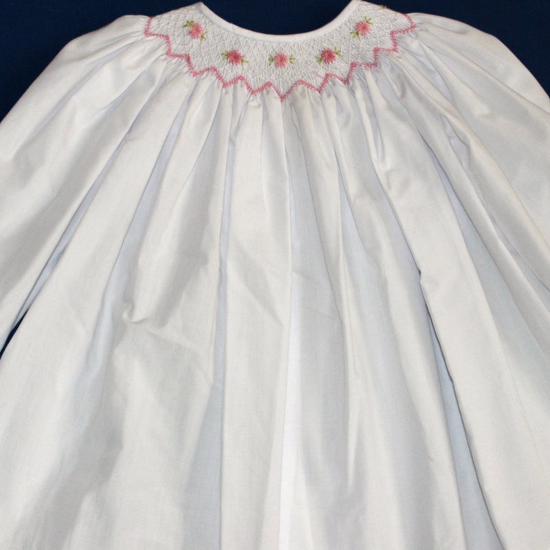 Smocked Bishop Dress - Pink Roses main image 0