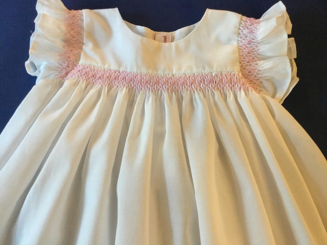 Smocked Flowers Pink Bishop Dress main image 1
