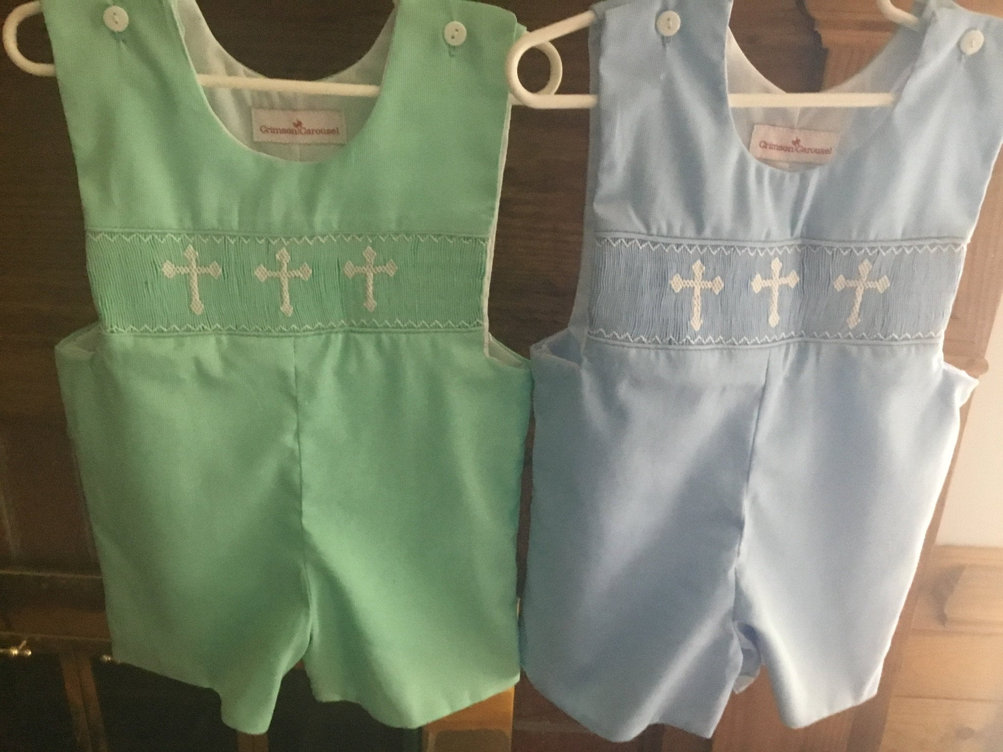 Christening Shortall With Embroidered Crosses