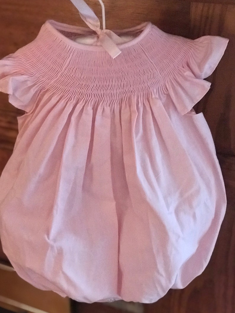 Ready to Smock Baby Girl Bubble With White Trim. Ready for You Etsy