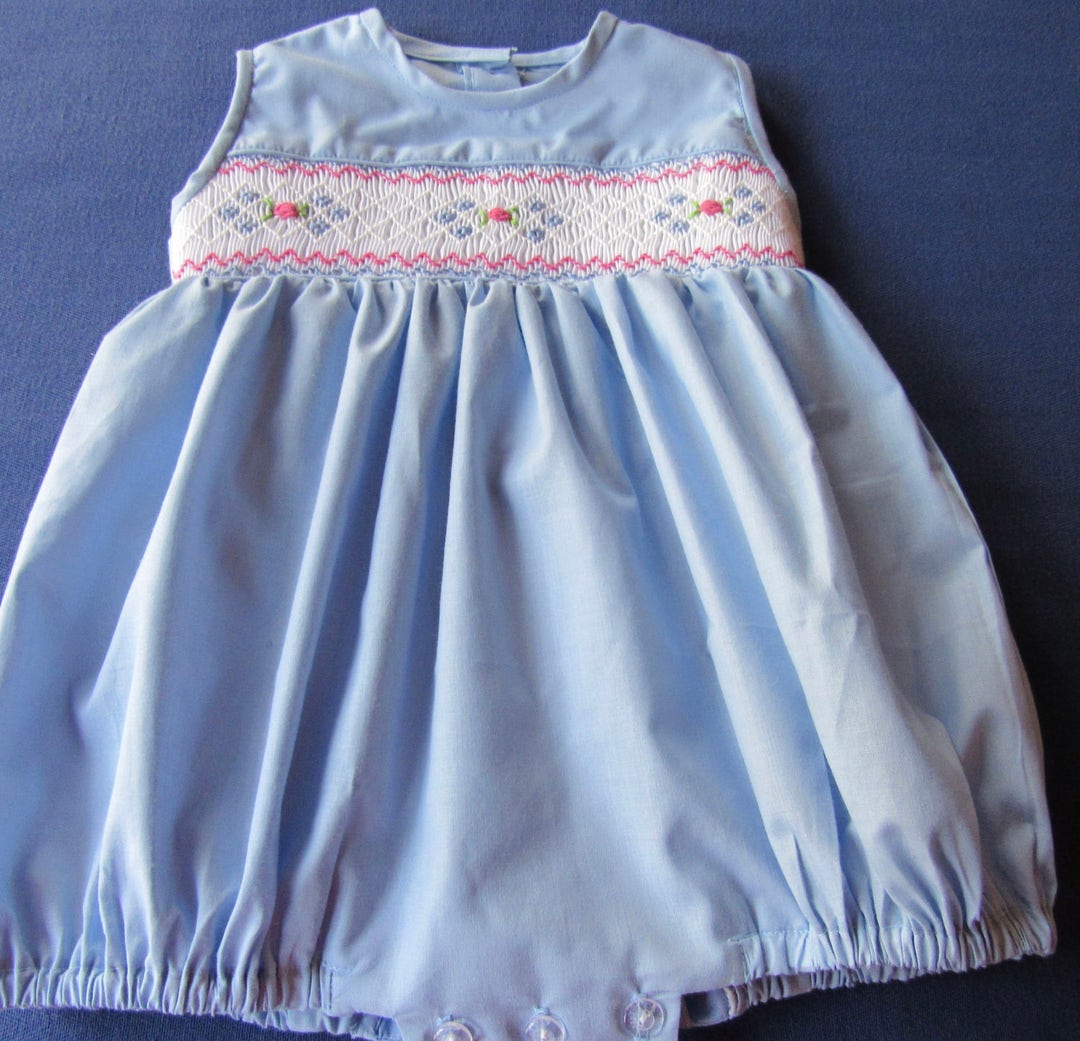 Pink Bows Hand Smocked Bubble by Baby Loren main image 1