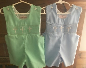 Christening Romper with Embroidery