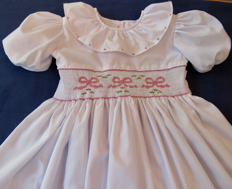 Baby Threads Pink Bows Hand Smocked Printed Bishop Set main image 1