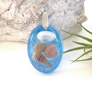 Muschel Resin Real Seashell Anhänger Ocean Beach Halskette