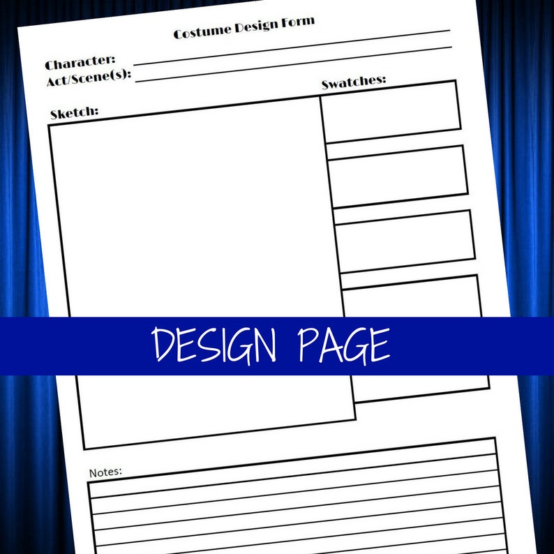 theatre costume plot template